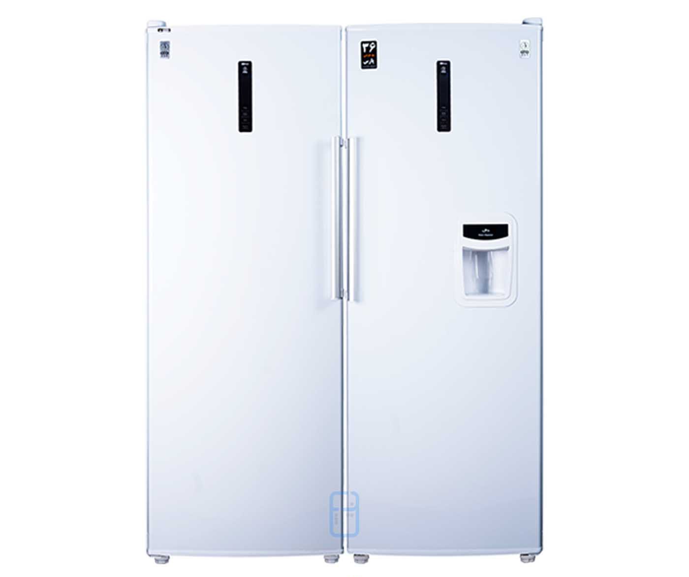 یخچال و فریزر دوقلو پارس مدل بوران با آبسردکن سفید 1 یخچال و فریزر دوقلو پارس مدل بوران