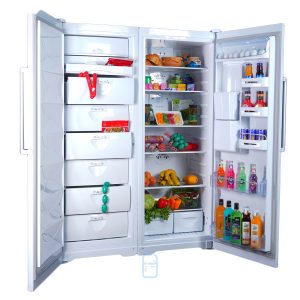 یخچال و فریزر دوقلو پارس مدل بوران با آبسردکن سفید